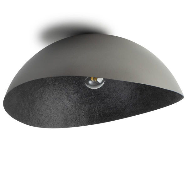 Lampa vintage do jadalni SOLARIS 40626 Sigma żywicowa kopuła czarna srebrna