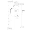 Regulowana lampa podłogowa ACKBAR R42752107 LED 22W 3000K srebrny