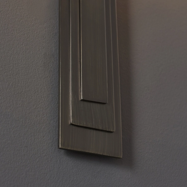 Salonowa lampa ścienna L&-195271 Light& z abażurem brązowa ecru