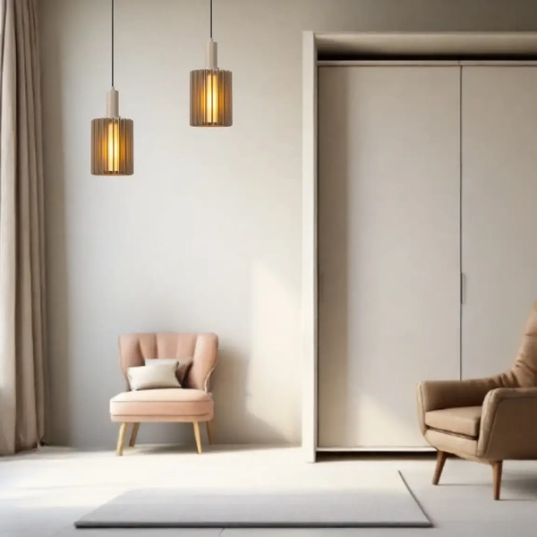 Lampa nad stół wisząca Lambres 45410/15/41 Lucide metalowa szara