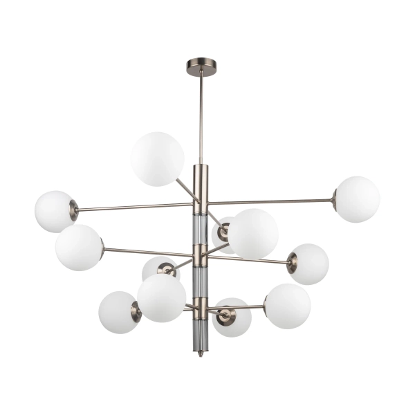 Lampa wisząca do salonu Ultimo ULT-ZW-12 (T) molekułowa biała tytan