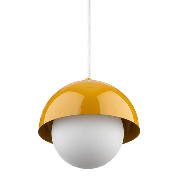 Zwisająca lampa nad wyspę Bono 10265 ball do kuchni biała żółta