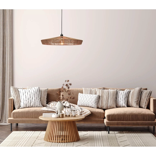 Wisząca lampa drewniana Yunkai do sypialni nad łóżko