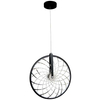 Industrialna LAMPA wisząca BICYKL 307552 Polux metalowa OPRAWA zwis LED 16W 3000K koło rowerowe circle czarne