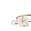Lampa wisząca CGTIG6 Copel szklana zwis LED 42W 4000K ring złoty przezroczysty