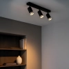 Potrójna sufitowa lampa Pipe Ring Spot ML2071 na belce czarny