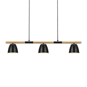 Lampa wisząca do kuchni Theo 2112603003 nad stół drewniana czarna