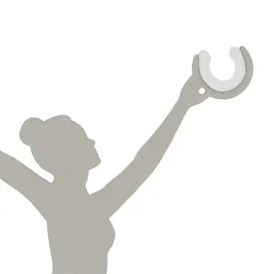 Uchwyt z możliwością regulacji BALLERINA 11801 metalowy jedwabisty szary