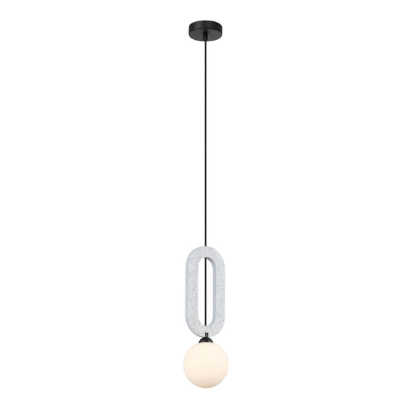 Filcowa wisząca lampa Masso PND-59839-1-LGR kula nad stół szara