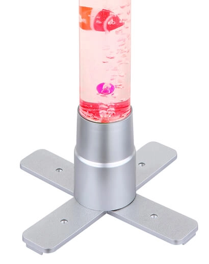 Dekoracyjna lampka podłogowa Mendoza z rybkami LED RGB 0,06W srebrna