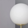 Stołowa lampka kula Milano ABR-LSS-Z-E27 Abruzzo metal szkło złoty biały