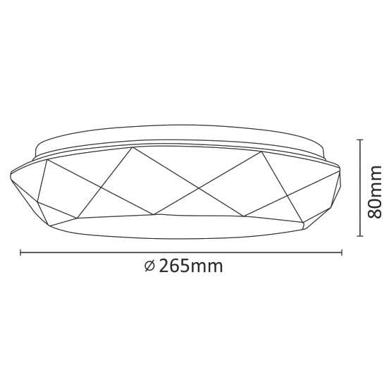Plafon LAMPA sufitowa SELINA 308542 Polux geometryczna OPRAWA natynkowa LED 12W 4000K łazienkowa IP44 biała