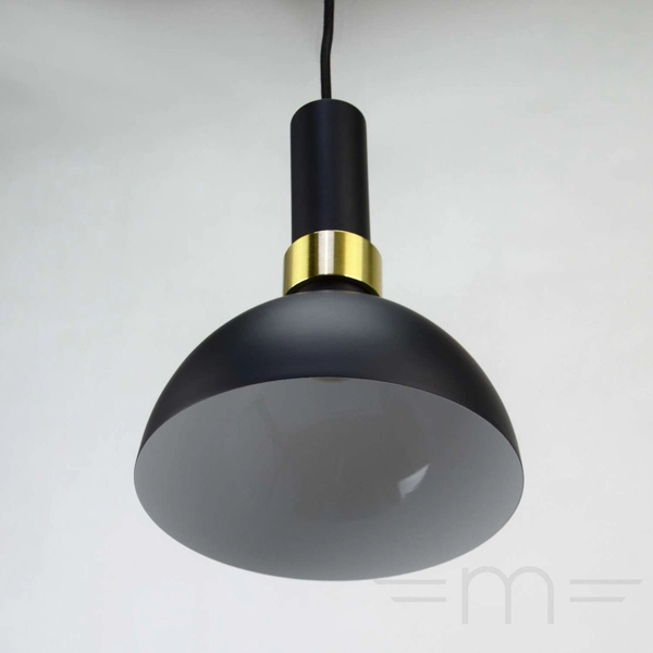 LAMPA wisząca LARRY 106974 Markslojd metalowa OPRAWA zwis kopuła mosiądz czarna