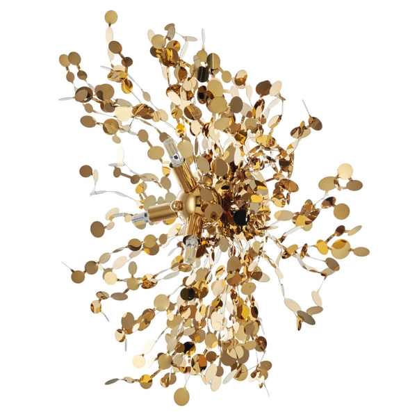 Ścienna lampa do salonu MONETTI ST-1676-W gold Step explosion monety złoty