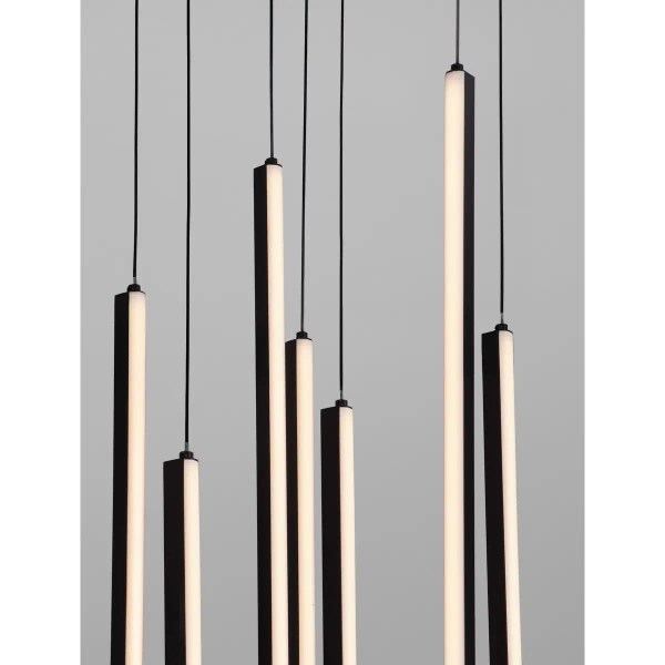 Wisząca lampa sople JAVALTO LE45448 LED 48W 3200K tuby metalowe czarne