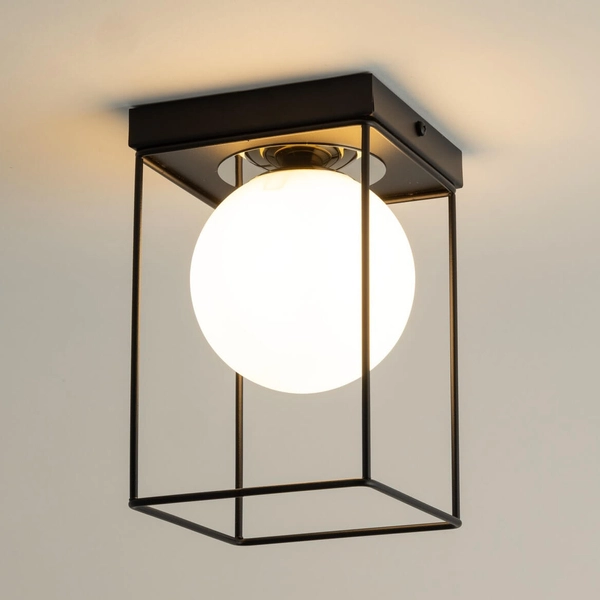 Plafon sufitowy Aroma 40706 Sigma ball do jadalni czarny srebrny