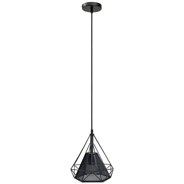 Industrialna LAMPA wisząca Piramida 8801/1 ZWIS - 07 Elem druciana OPRAWA metalowy ZWIS piramida czarna