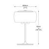 Stołowa lampa szklana Crystal T0076-03E-F4FZ do sypialni chrom