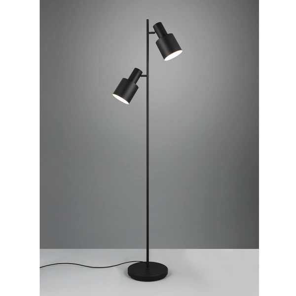 Podłogowa lampa ELIOR DL232419400 Trio reflektorki metalowa czarna