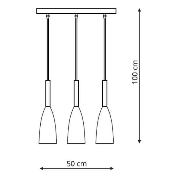LAMPA wisząca SOLIN LP-181/3L GR Light Prestige hygge OPRAWA metalowa kaskada ZWIS na listwie szary