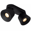 2-punktowa lampa sufitowa Trigono czarne reflektory do holu