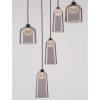 Szklana sufitowa lampa TAVENCO LE45214 LED 24W 3000K czarna różowa