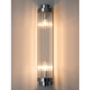 Szklana lampa ścienna Column MSE010100362 Moosee do jadalni chrom