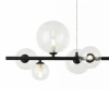 Modernistyczna wisząca lampa 22063 LED 14W 3000K kule ring czarny