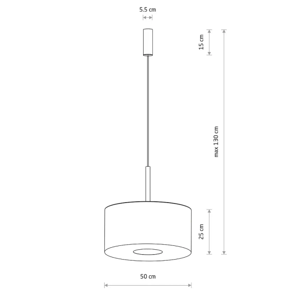 Nowoczesna lampa wisząca AMARELA 11659 tuba brązowy