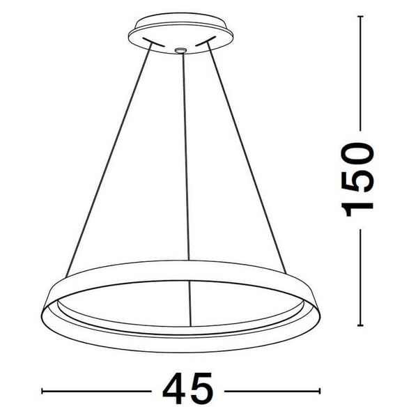 Wisząca lampa ring do sypialni BATALLAS LE44785 LED 38W 3000K biała