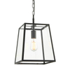 Lampa wisząca do salonu Hurst 101541 szklana czarny przezroczysty