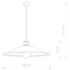 Metalowa lampa wisząca Garret 6444 retro dysk metalowy czarny