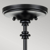 Retro lampa sufitowa Pickering Lane FE-PICKERING-LANE-SF-BLK Feiss czarny przezroczysty