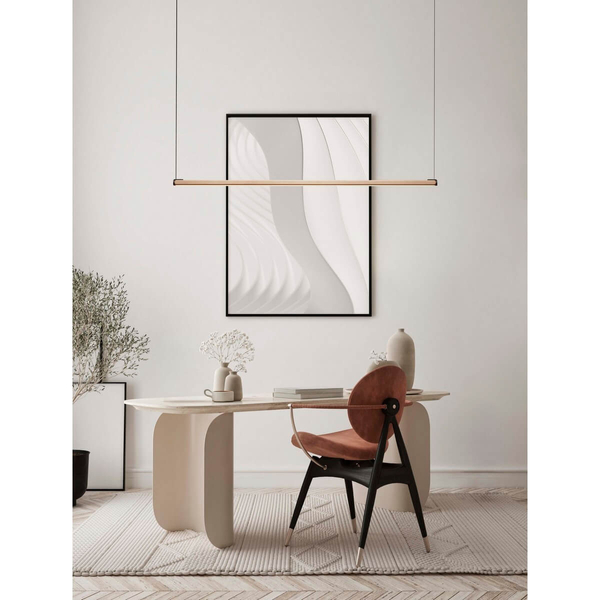 Wisząca lampa nad stół CALACA LE44767 LED 28W 3000K podłużna złota czarna