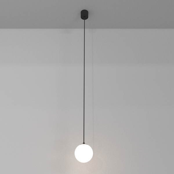 Zwis nad stół Luna P039PL-5W4K-10-B Maytoni LED 5W 4000K kula biała czarna