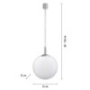 Lampa zwisająca z RGB BOLO 22073-55 Just Light bubble srebrny