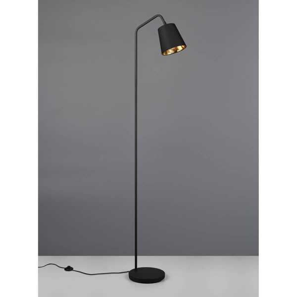 Podłogowa lampa Buddy R41721032 abażur tkanina czarna
