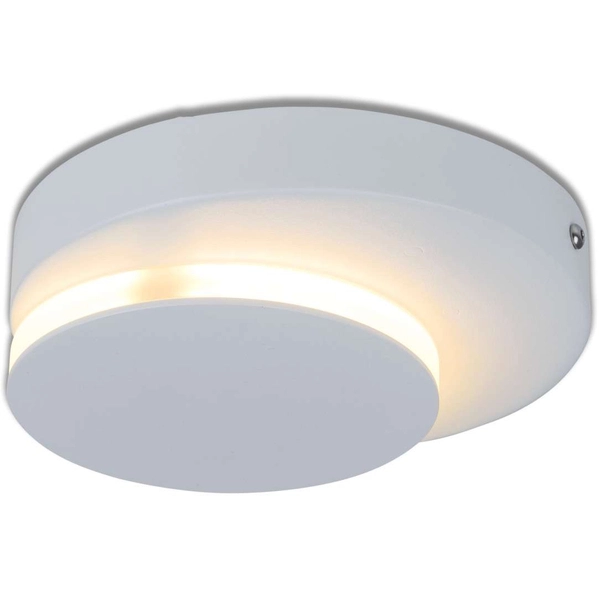 Ścienna LAMPA kinkiet DALLAS 1352923 Nave okrągła OPRAWA metalowa LED 6W 3000K plafon sufitowy biały