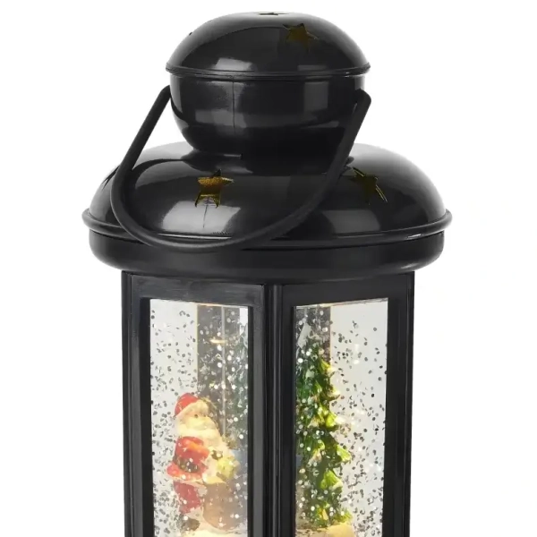 Świąteczna latarenka stojąca Cosy Mikołaj 704568 LED 0,06W 3000K czarna