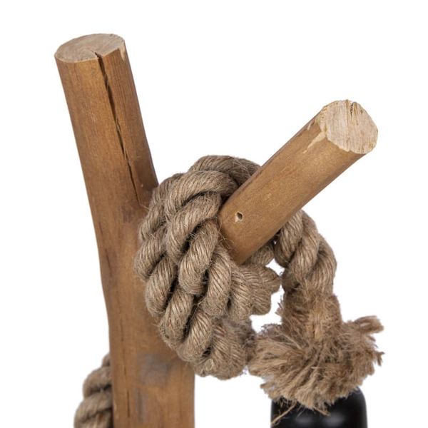 Stołowa lampa drewniana Nerida 52060146X ze sznurkiem brązowa