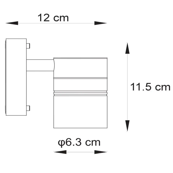 Zewnętrzny kinkiet ścienny ARNE-LED 14867/05/30 Lucide IP44 tubka czarny