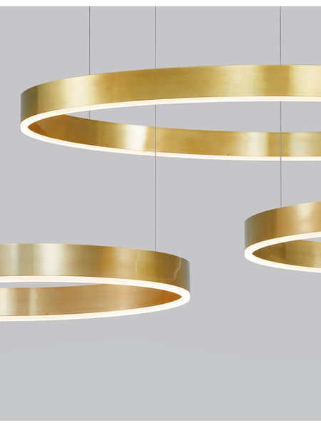 Nowoczesna lampa wisząca Jaca nad łóżko LED 40W 3000K złota