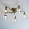 Szklana lampa sufitowa Hansen 97248 Endon mosiądz przezroczysta