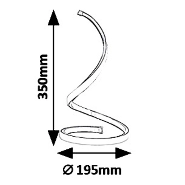 Futurystyczna lampa stołowa Anais LED 4,8W 4000K srebrna wstęga