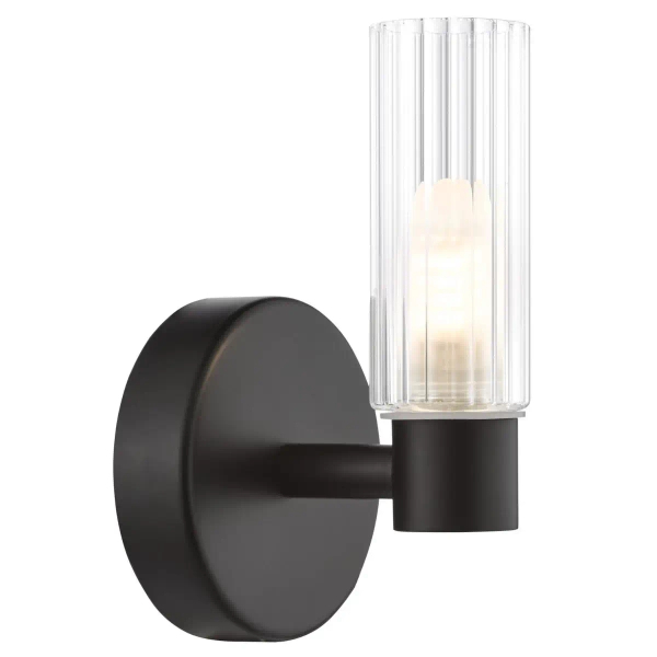 Łazienkowa lampa ścienna Bolton BOL0722 z włącznikiem IP44 czarny