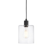 Wisząca lampa do salonu Toledo 95472 czarna przezroczysta
