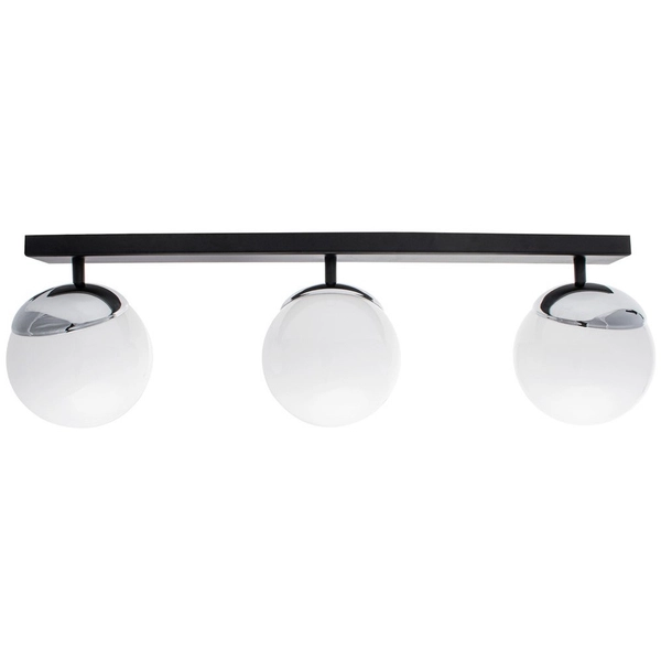 Plafon LAMPA sufitowa SFERA MLP8873 Milagro metalowa OPRAWA kule balls na listwie czarne białe chrom
