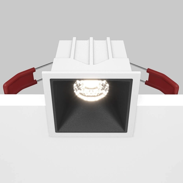 Lampa wpuszczana Alfa DL043-01-10W4K-D-SQ-WB LED 10W 4000K biały czarny