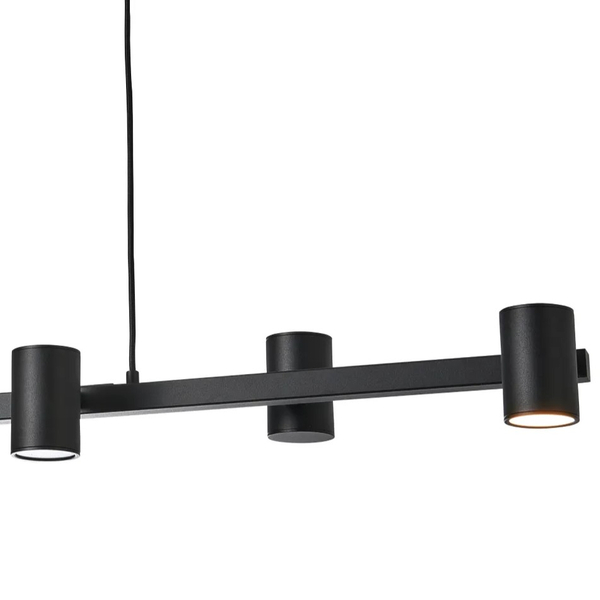 Wielopunktowa lampa wisząca Noe PL0111-BK Yaskr listwa do kuchni czarna