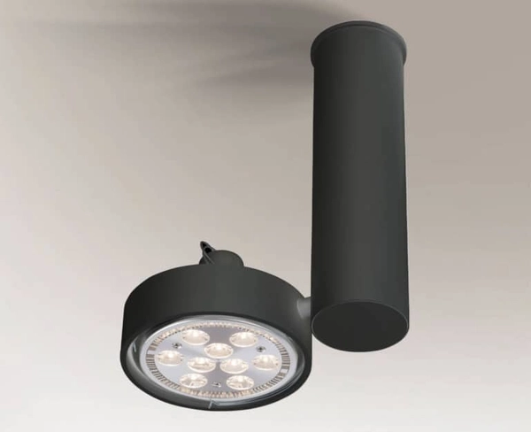 Spot LAMPA sufitowa NATORI 2208 Shilo regulowana OPRAWA reflektorowa tuba czarna